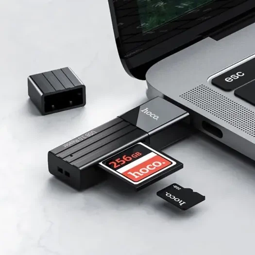Картрідер HOCO HB20 Mindful USB3.0 Black - Фото 2 Картрідер HOCO HB20 Mindful USB3.0 Black - зображення 2