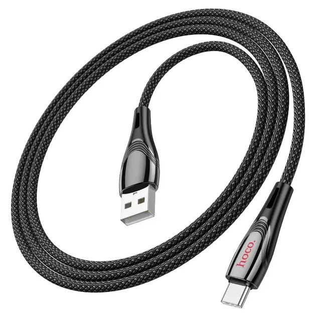 Кабель HOCO USB Type-C U133, data, 3A, 1.2м чорний - зображення 6