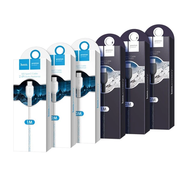 Кабель HOCO X20 USB to Type-C 3A, 1m, PVC, TPE connectors, White (6957531068853) - Фото 3 Кабель HOCO X20 USB to Type-C 3A, 1m, PVC, TPE connectors, White (6957531068853) - зображення 3