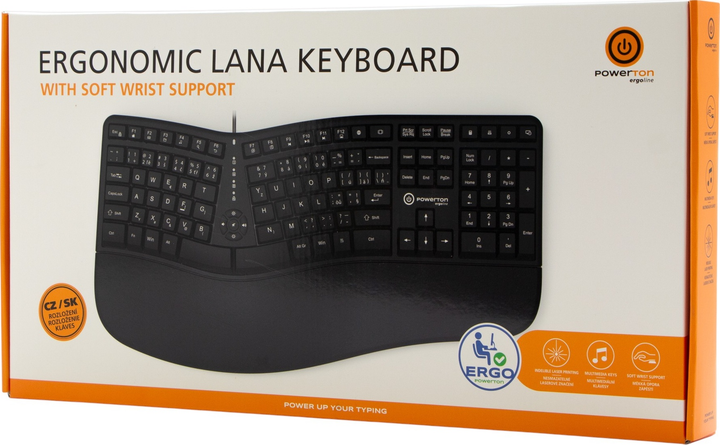 Клавіатура дротова Powerton LANA USB Black (WPK500E US) - зображення 9