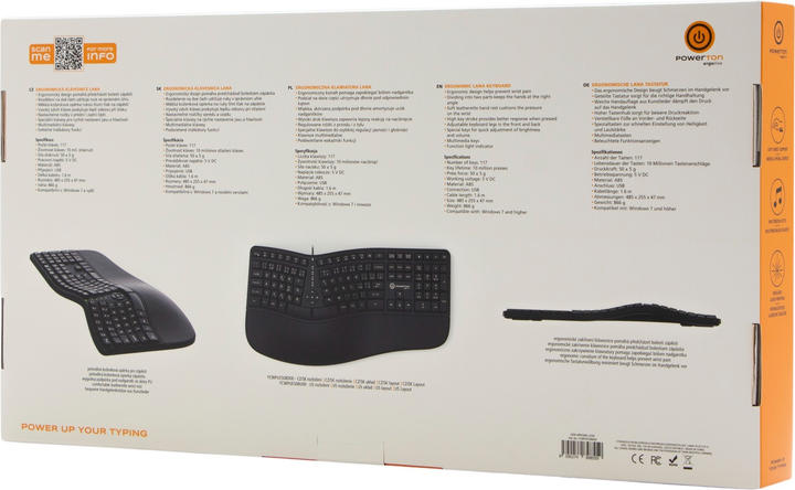 Клавіатура дротова Powerton LANA USB Black (WPK500E US) - зображення 10
