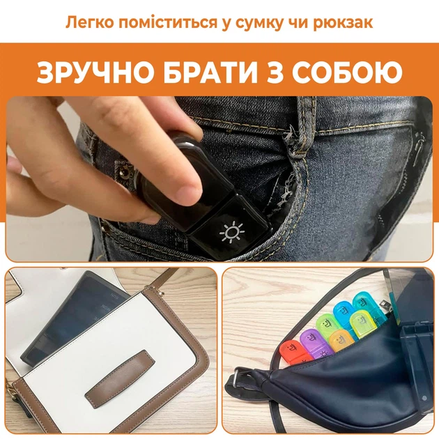 Пластикова таблетниця для ліків, органайзер для таблеток на 7 днів, чорний контейнер із осередками на тиждень, компактний дозатор таблеток, зручний дорожній бокс для зберігання ліків - Фото 3 Пластикова таблетниця для ліків, органайзер для таблеток на 7 днів, чорний контейнер із осередками на тиждень, компактний дозатор таблеток, зручний дорожній бокс для зберігання ліків - зображення 3