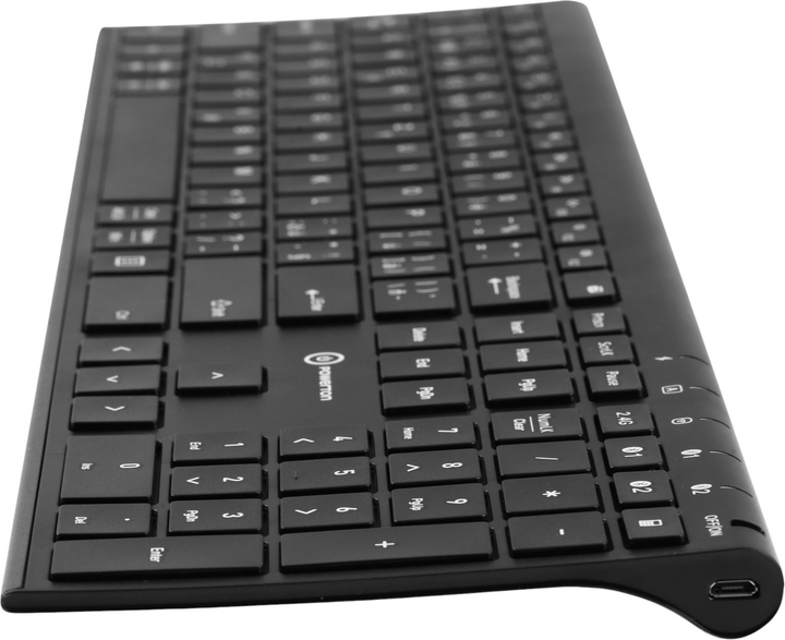 Klawiatura bezprzewodowa Powerton UltraSlim Multi-Device Bluetooth Black (WPKBUS-B CZSK) - obraz 5