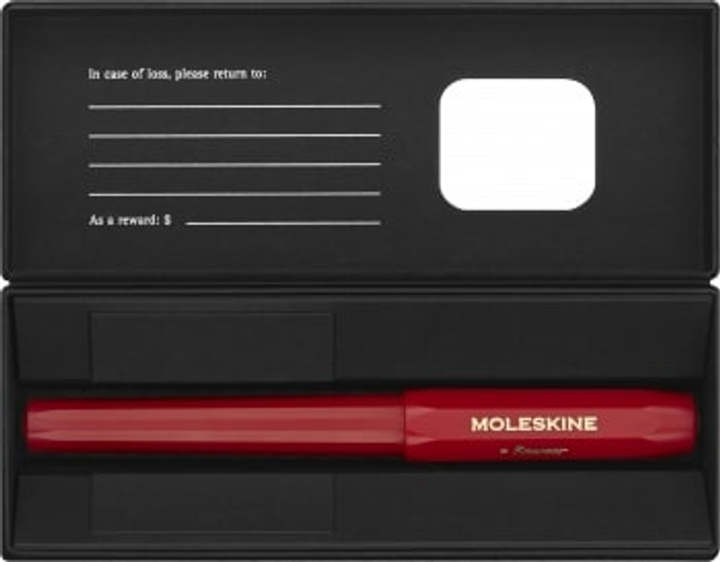 Ручка-ролер Moleskine x Kaweco Чорна 0.7 мм Червоний корпус (8056598854886) - зображення 3