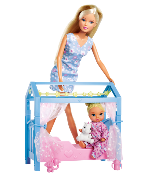 Zestaw lalkowy Simba Toys Steffi Słodkie sny z dziewczynką i łóżeczkiem świecącym w ciemności (5733521) (4006592066178) - obraz 2