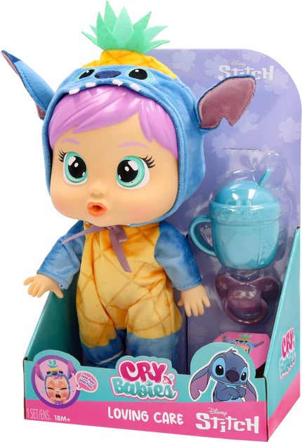 Lalka płacząca Cry Babies Disney Loving Care Stitch z akcesoriami 26 cm 11025004 (8421134927377) - obraz 13