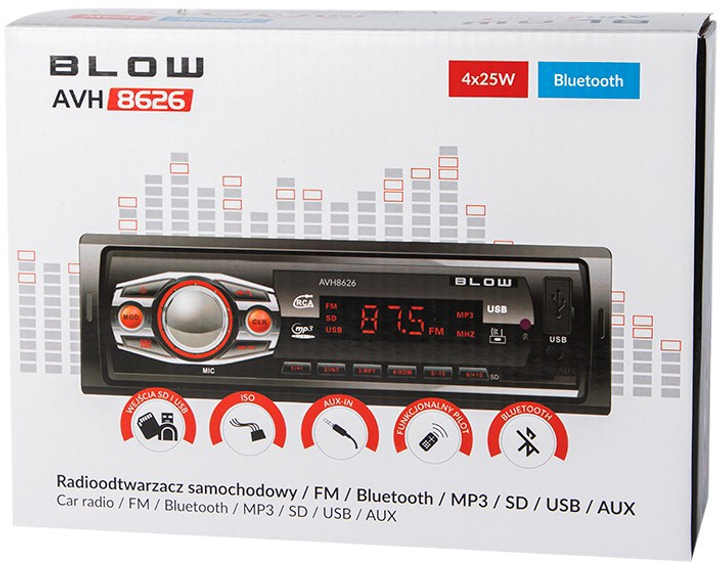 Автомагнітола Blow AVH-8626 (78-279#) (5900804109945) - зображення 4