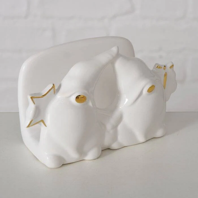 Serwetnik Boltze Home Maddy ceramiczny ze skrzatami (4066076392759) - obraz 3