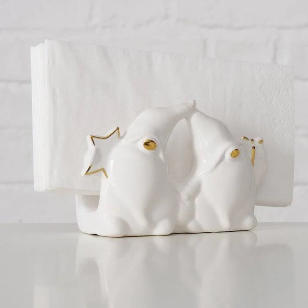 Serwetnik Boltze Home Maddy ceramiczny ze skrzatami (4066076392759) - obraz 4