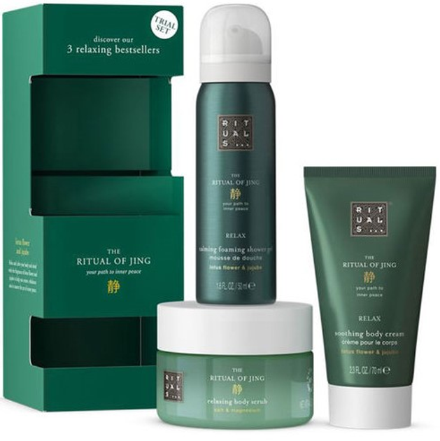 Zestaw Rituals The Ritual Of Jing Trial Set Zel-pianka pod prysznic 50 ml + Peeling do ciala 125 g + Krem do ciala 70 ml (8719134185256) (955555912503271) - Outlet - obraz 1
