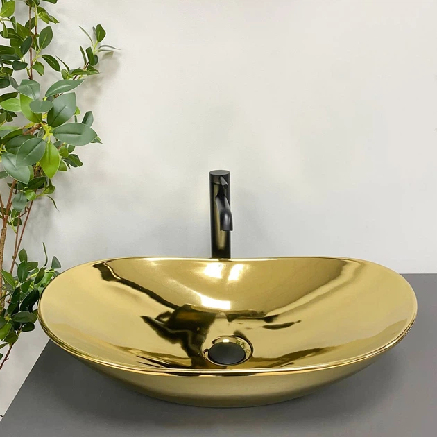 Умывальник (раковина) VBI TURIN GOLD GLOSSY накладной - изображение 4