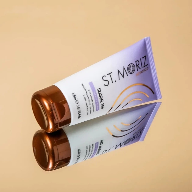 Лосьйон для покращення якості шкіри з ефектом автозасмаги St.Moriz Advanced Firming Gradual Tan Lotion, 150 мл - изображение 2