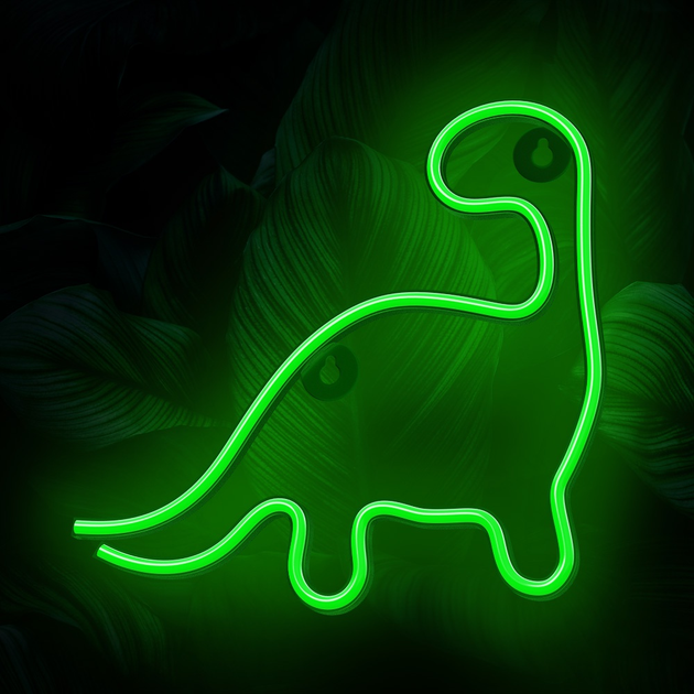 Dekoracyjny neon LED szyld Forever Light DINOSAUR 24.5 x 23.5 cm (RTV100298) - obraz 2