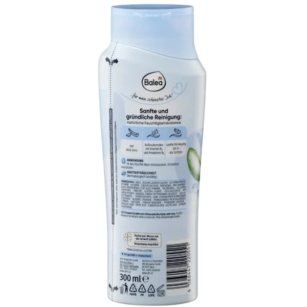 Шампунь для чувствительной кожи головы Balea Shampoo Sensitive, 300 мл - Фото 2 Шампунь для чувствительной кожи головы Balea Shampoo Sensitive, 300 мл - изображение 2