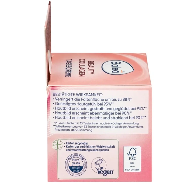 Дневной антивозрастной крем Balea Gesichtscreme Beauty Collagen с коллагеном и пептидами SPF 15, 50 мл - изображение 5