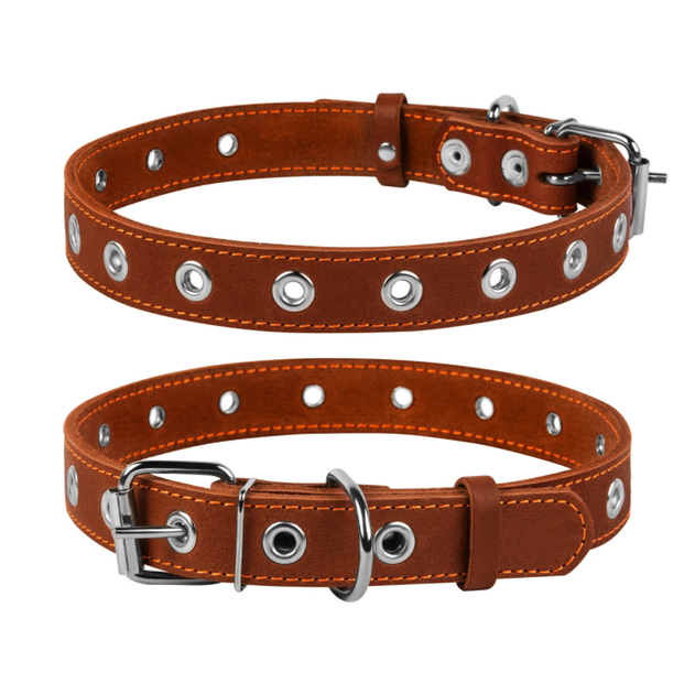 Ошейник для собак Collar безразмерный длина 60 см коричневый - Фото 1 Ошейник для собак Collar безразмерный длина 60 см коричневый - изображение 1