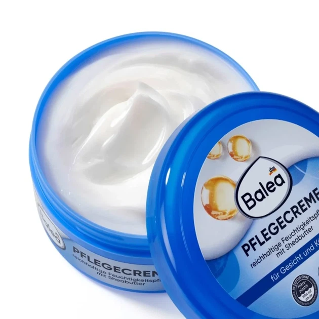 Питательный крем для ухода за лицом и телом Balea Pflege Creme с ши и миндальным маслом, 250 мл - Фото 2 Питательный крем для ухода за лицом и телом Balea Pflege Creme с ши и миндальным маслом, 250 мл - изображение 2