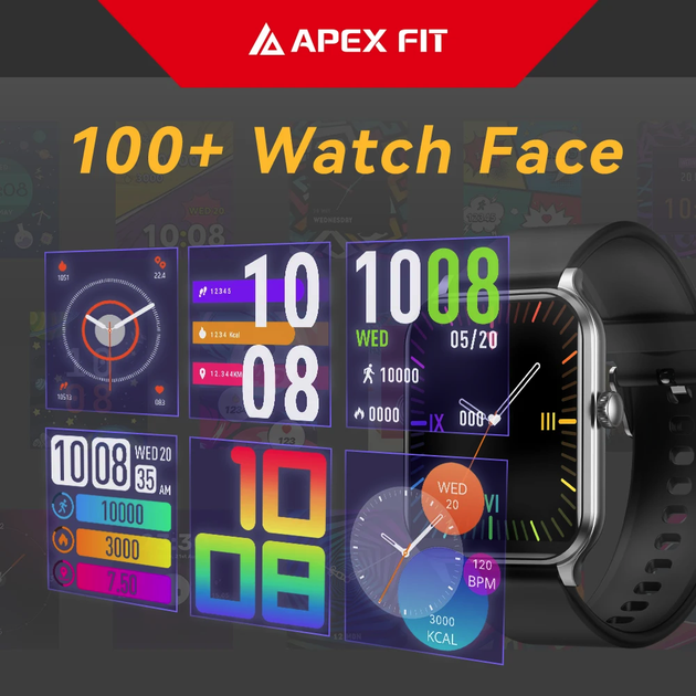 Смарт часы Apex Fit M03 Black (звонки, пульсометр, оксиметр) - изображение 3