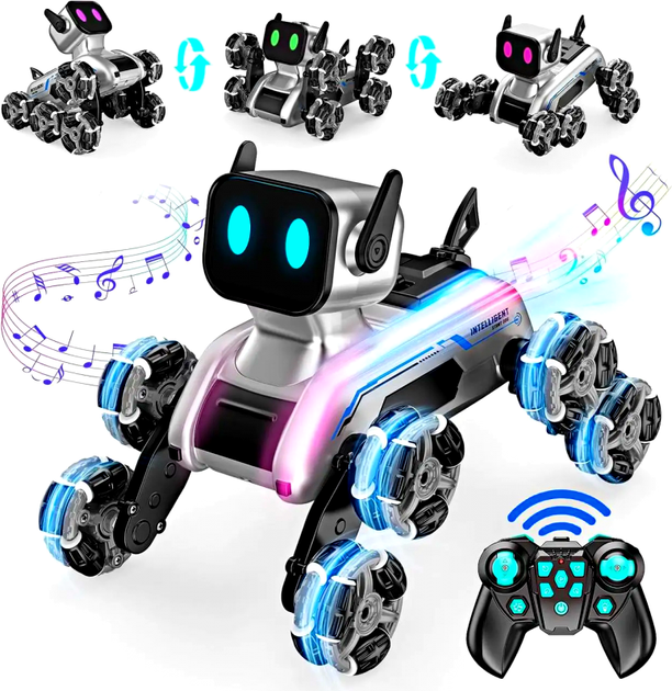 Робот собака восьмиколісний трюковий Stunt eight-wheel robot dog - зображення 3