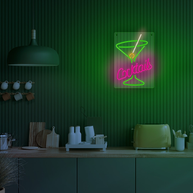Декоративна неонова LED вивіска Forever Light PLEXI LED COCKTAILS 42 x 30 см (RTV100453) - зображення 4