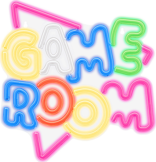 Декоративна неонова LED вивіска Forever Neolia PLEXI LED GAME ROOM 32.5 x 34.5 см (RTV100476) - зображення 1