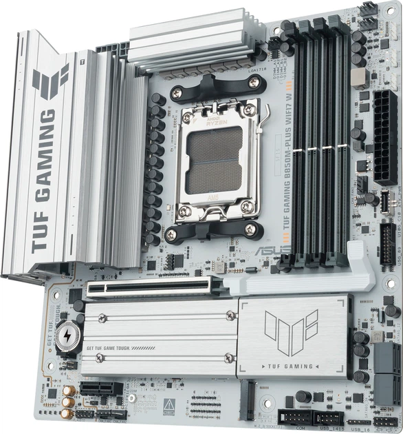 Материнська плата Asus TUF Gaming B850M-PLUS WIFI7 W (sAM5, AMD B850, PCI-Ex16) - зображення 3