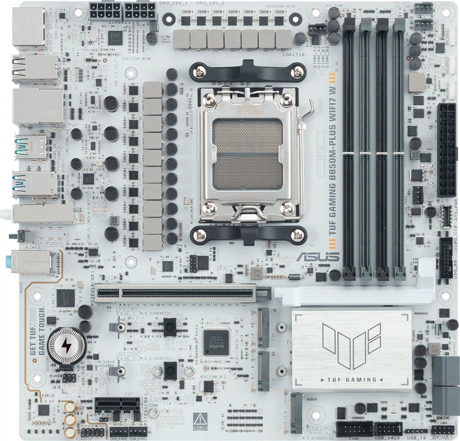 Материнська плата Asus TUF Gaming B850M-PLUS WIFI7 W (sAM5, AMD B850, PCI-Ex16) - зображення 8