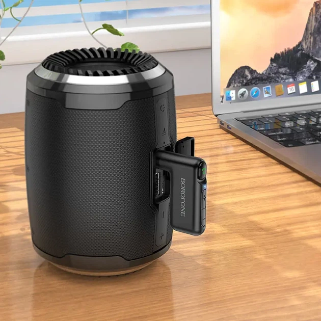Bluetooth аудіо ресівер BOROFONE BC35 Type-C AUX BT чорний - изображение 3