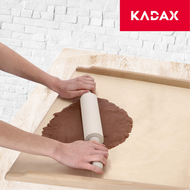 Wałek do ciasta Kadax silikonowy kremowy 43.5 cm (5903699416297) - obraz 5