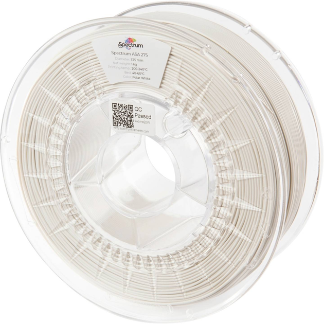 Filament do drukarek 3D Filament Spectrum ASA 275 1.75mm 1000 g Polar White (5903175650092) - obraz 1