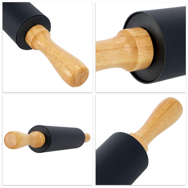 Wałek do ciasta Kadax silikonowy czarny 39.5 cm (5903699426517) - obraz 3