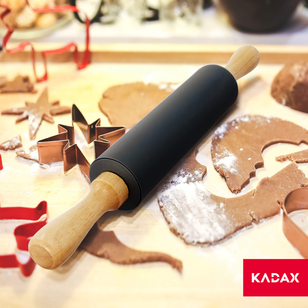 Wałek do ciasta Kadax silikonowy czarny 39.5 cm (5903699426517) - obraz 6