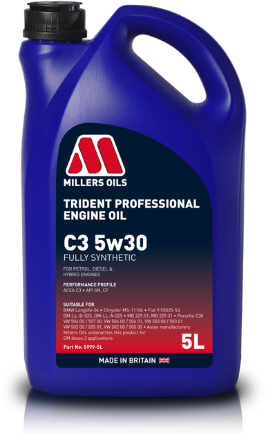 Olej silnikowy Millers Oils Trident Professional 5W30 5 l (5024081599951) - obraz 2