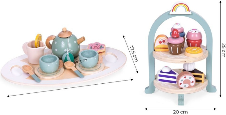 Zestaw do zabawy EcoToys Serwis do herbaty z ciastkami HM327785 (5905817004126) - obraz 9