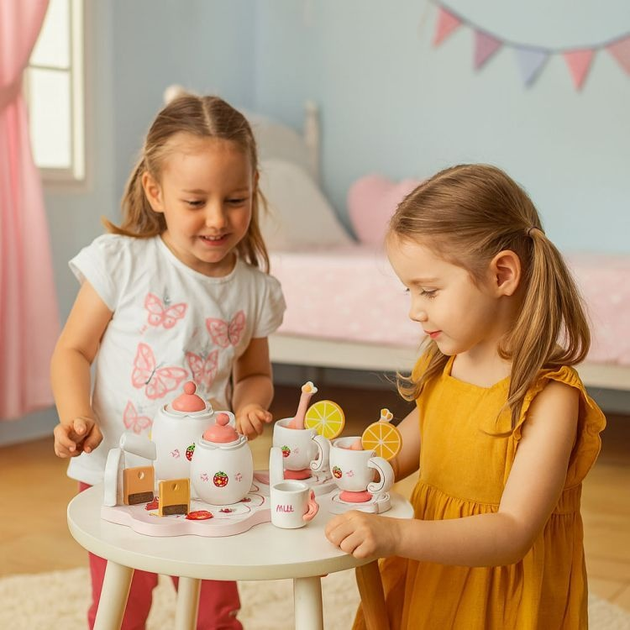 Дерев'яний ігровий набір EcoToys до чаювання 14 предметів HM260872 (5905817007233) - зображення 5