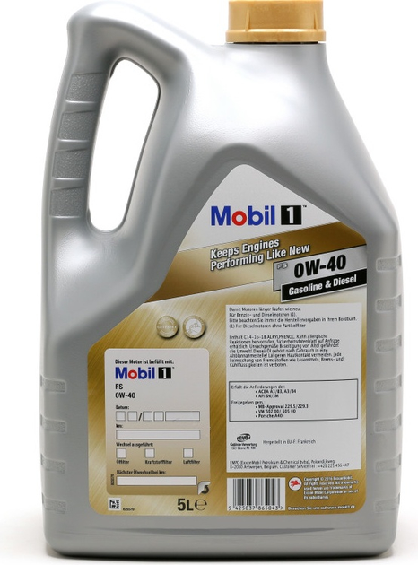 Olej silnikowy Mobil 1 FS 0W40 5 l (5425037865043) - obraz 2
