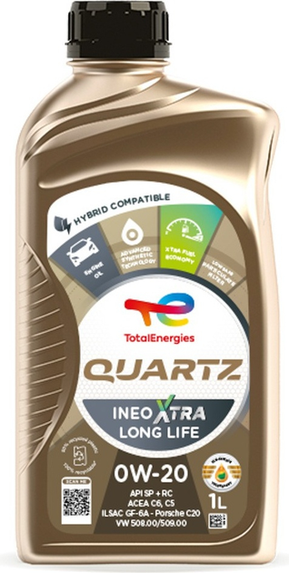 Olej silnikowy Total Quartz Ineo Xtra Long Life 0W20 1 l (3425901132884) - obraz 1