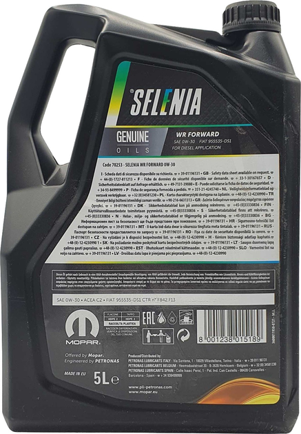 Olej silnikowy Selenia WR Forward 0W30 5 l (8001238015189) - obraz 2