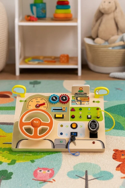 Дерев'яний бізіборд EcoToys Кермо HM328236 (5905817007318) - зображення 5