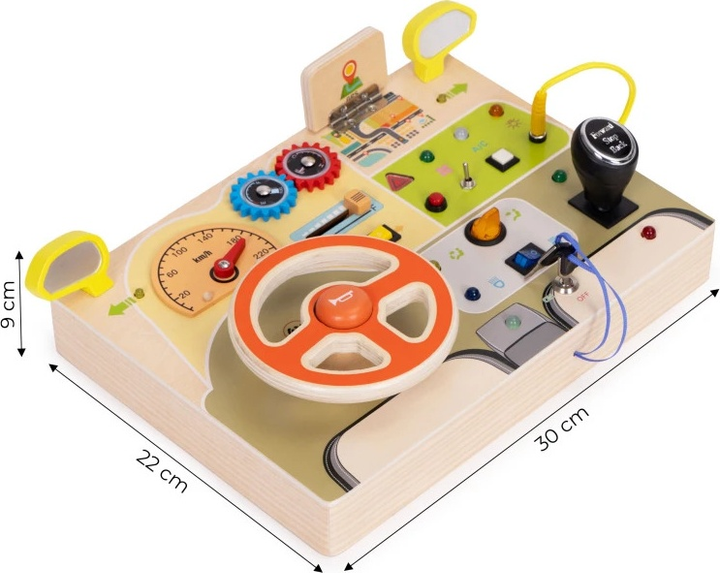 Дерев'яний бізіборд EcoToys Кермо HM328236 (5905817007318) - зображення 9