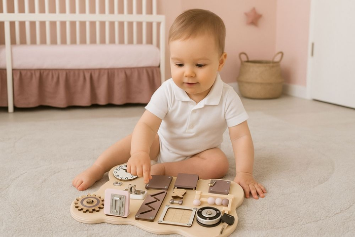 Дерев'яний бізіборд EcoToys Ведмедик HM328237 (5905817007301) - зображення 5