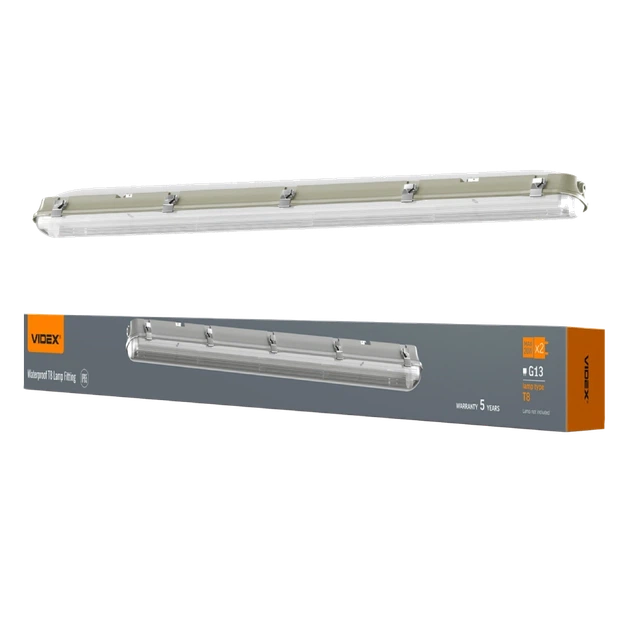 LED світильник VIDEX IP65 T8 для 2xТ8 220 В - Фото 8 LED світильник VIDEX IP65 T8 для 2xТ8 220 В - зображення 8
