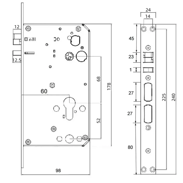Біометричний замок SEVEN LOCK SL-7775BF black - зображення 4