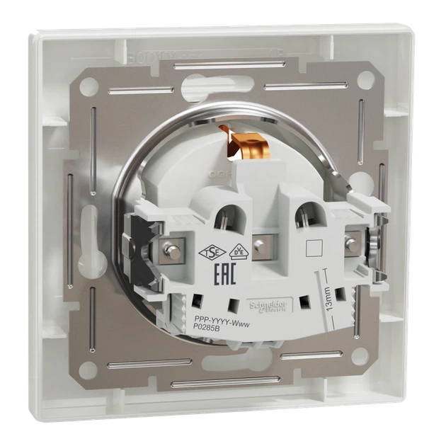 Розетка одинарная с заземлением Schneider Electric ASFORA EPH2900121 - изображение 2