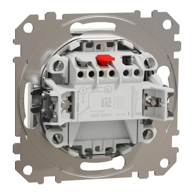 Выключатель Schneider Electric SDD111101 Sedna Design & Elements 1-клавишный алюминий - Фото 2 Выключатель Schneider Electric SDD111101 Sedna Design & Elements 1-клавишный алюминий - изображение 2