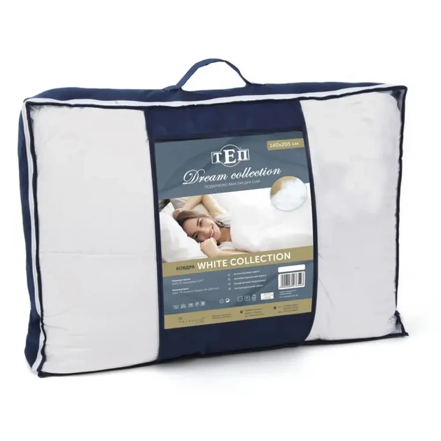 Ковдра півтораспальна 140×205 літня легка ТЕП Friendly White Comfort, антиалергійна, мікрофібра, 200 г/м² (1-03250_00000) - зображення 6