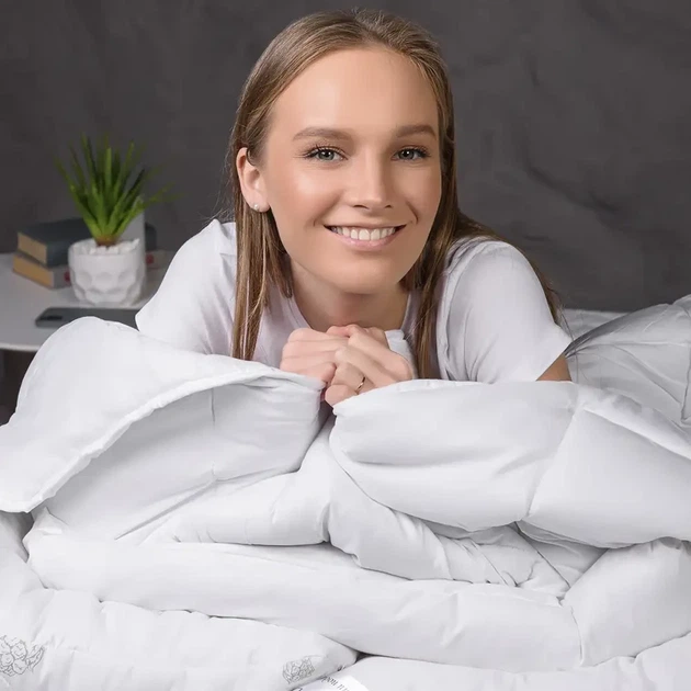 Ковдра півтораспальна 140×205 літня легка ТЕП Friendly White Comfort, антиалергійна, мікрофібра, 200 г/м² (1-03250_00000) - зображення 7