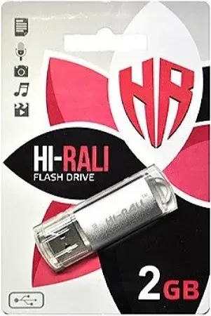 Флешка Hi-Rali 2GB Rocket срібло - Фото 1 Флешка Hi-Rali 2GB Rocket срібло - зображення 1