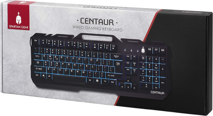 Klawiatura przewodowa Spartan Gear Centaur USB Black (SGKEY04) - obraz 4