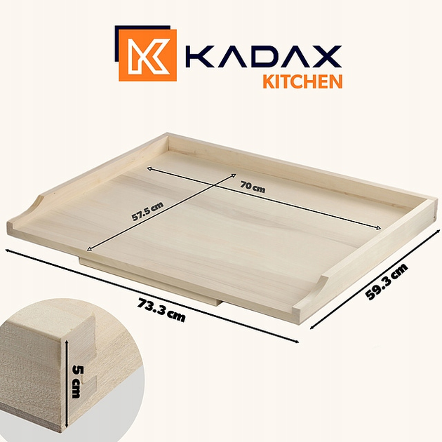 Stolnica Kadax drewniana jednostronna 73.3 x 59.3 cm (5903699481349) - obraz 3